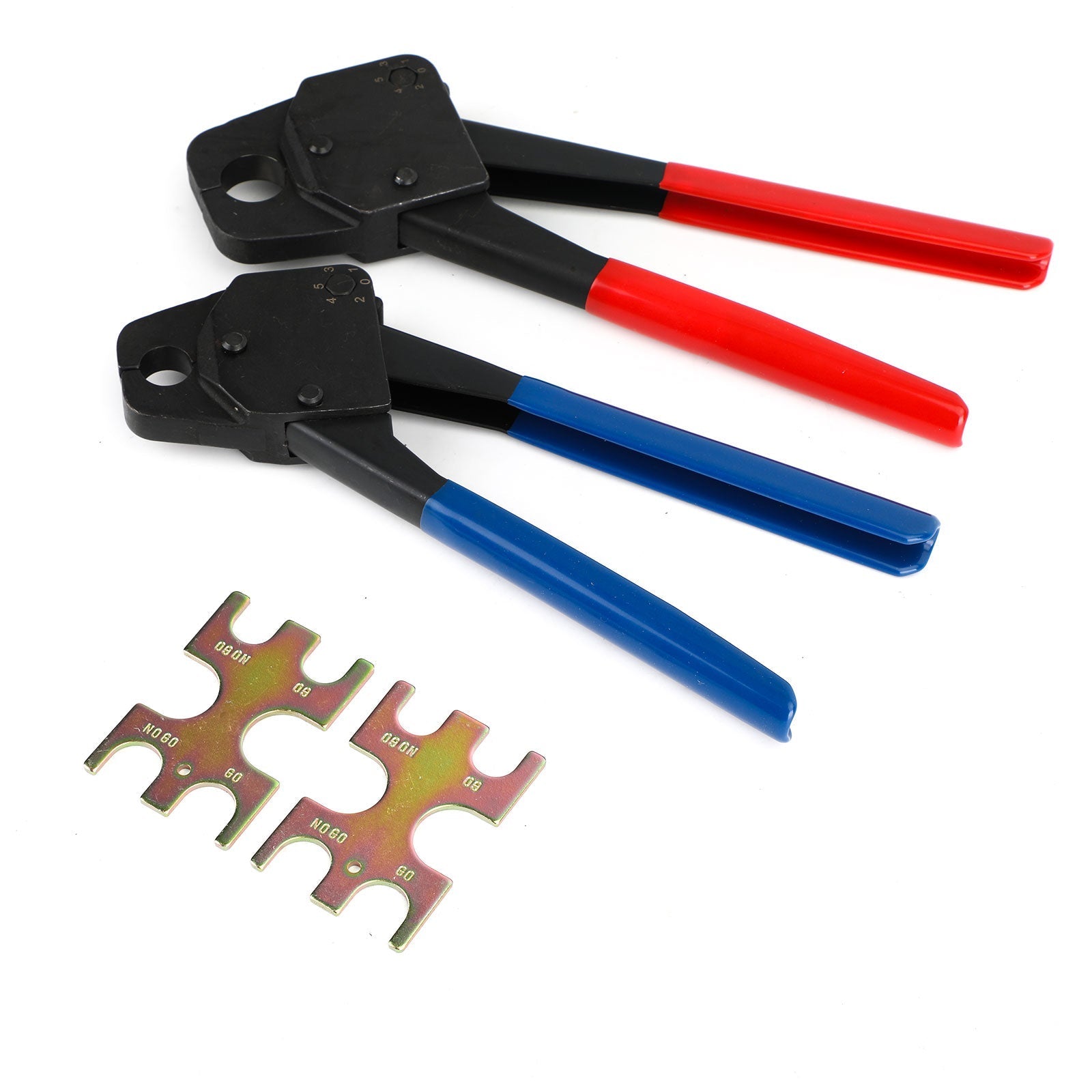 1/2" and 3/4" Pex Crimper Combo Set with Go No-Go Gauge and Angle Tool