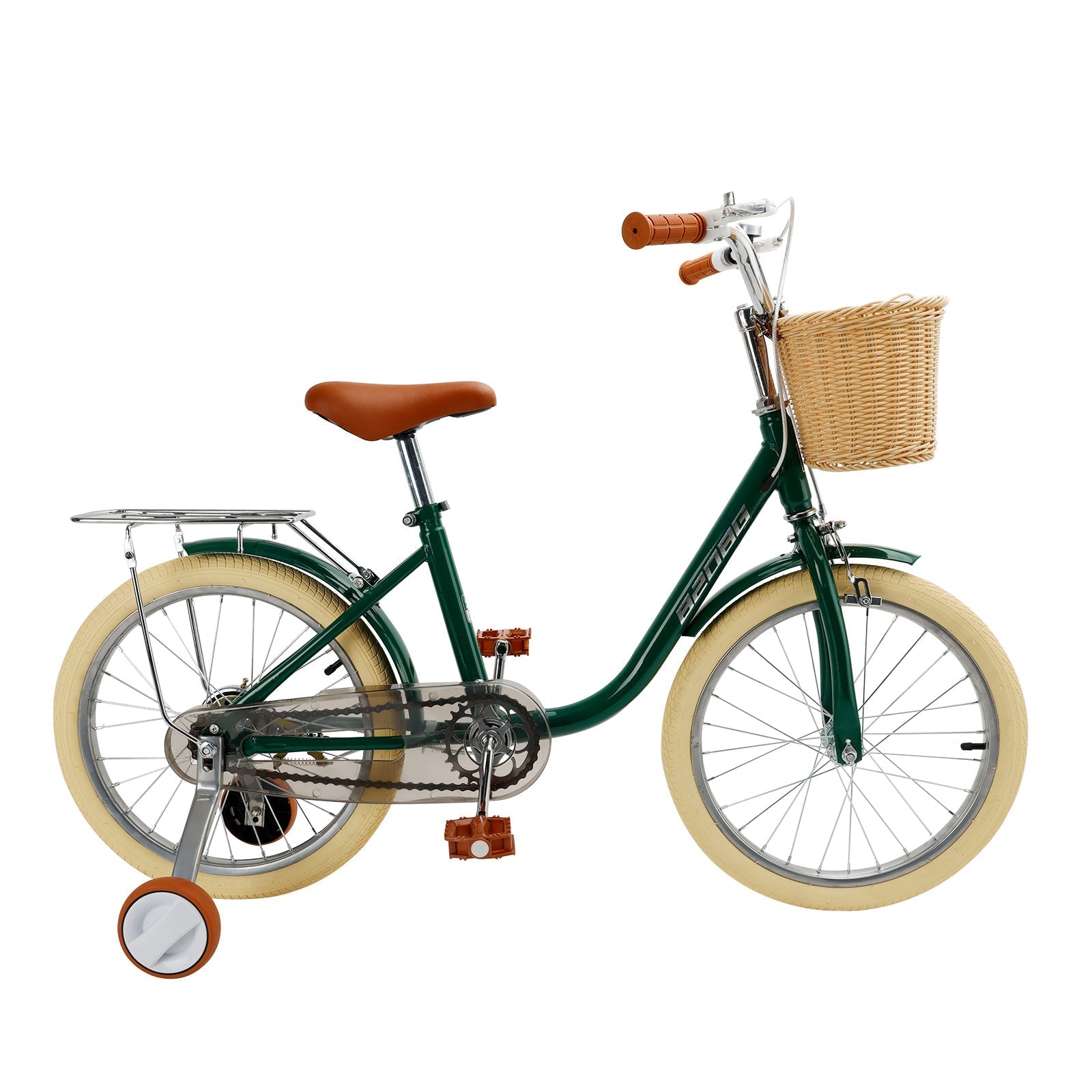 18 Inch Children's Bike for Boys and Girls Ages 7-9 with Front Basket